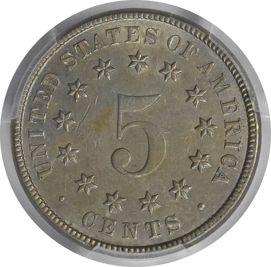 1883/2 SHIELD NICKEL OVERDATE - 2