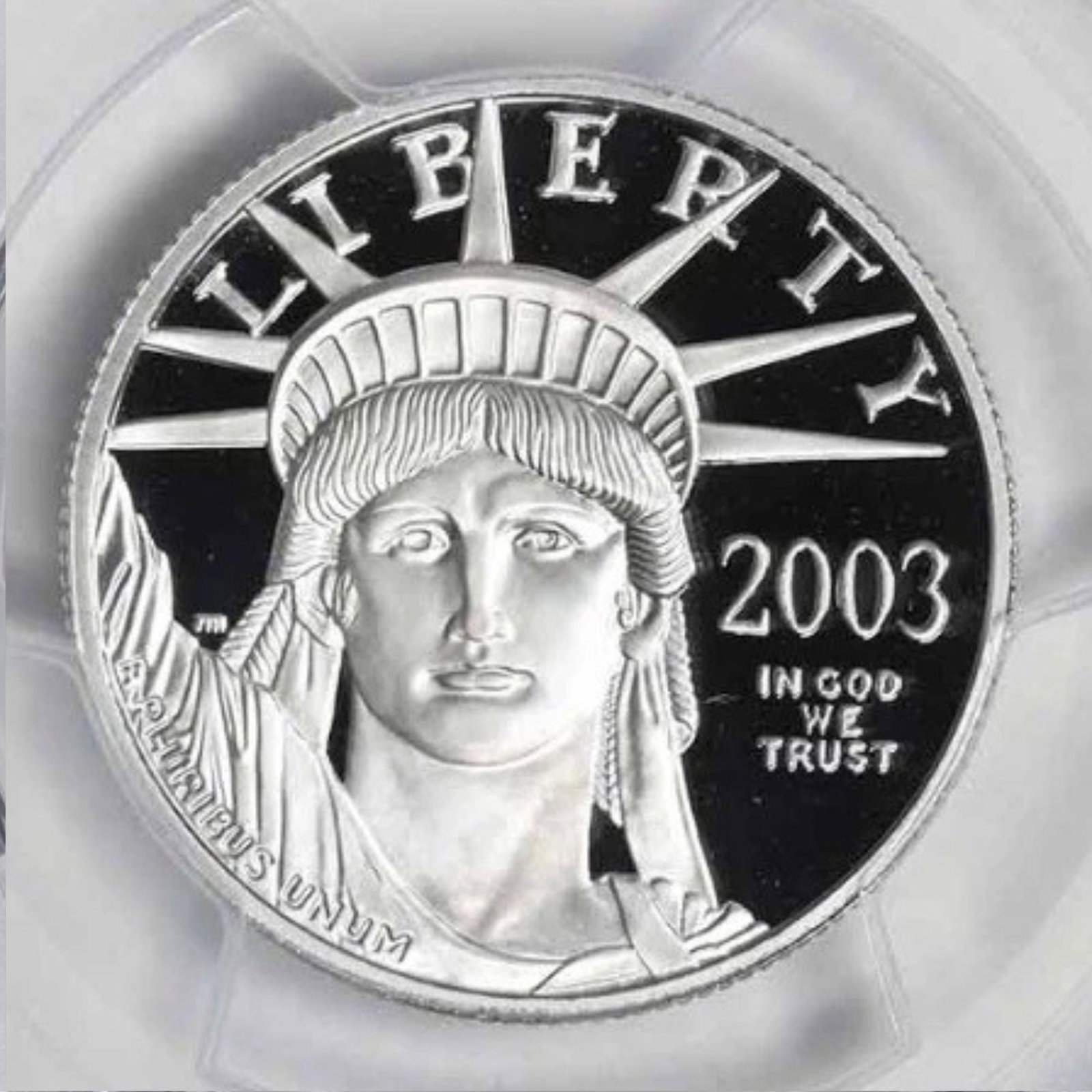2003-W $50 AMERICAN PLATINUM EAGLE: 2003-W $50 American Platinum Eagle Year: 2003 Composition: 99.95% Platinum Denomination: Country of Origin: United States Accessories: None Accessories Notice: When purchasing pre-owned goods, plea