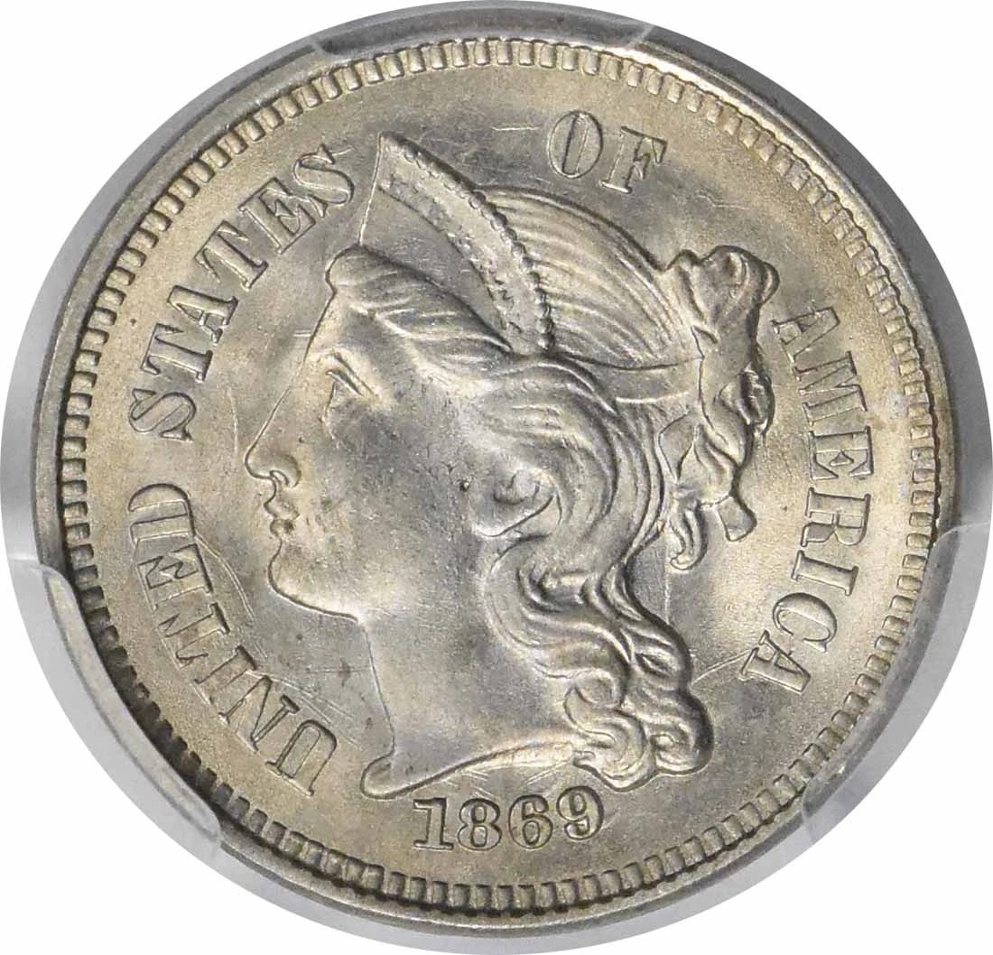 1869 THREE CENT NICKEL (1 of 2)