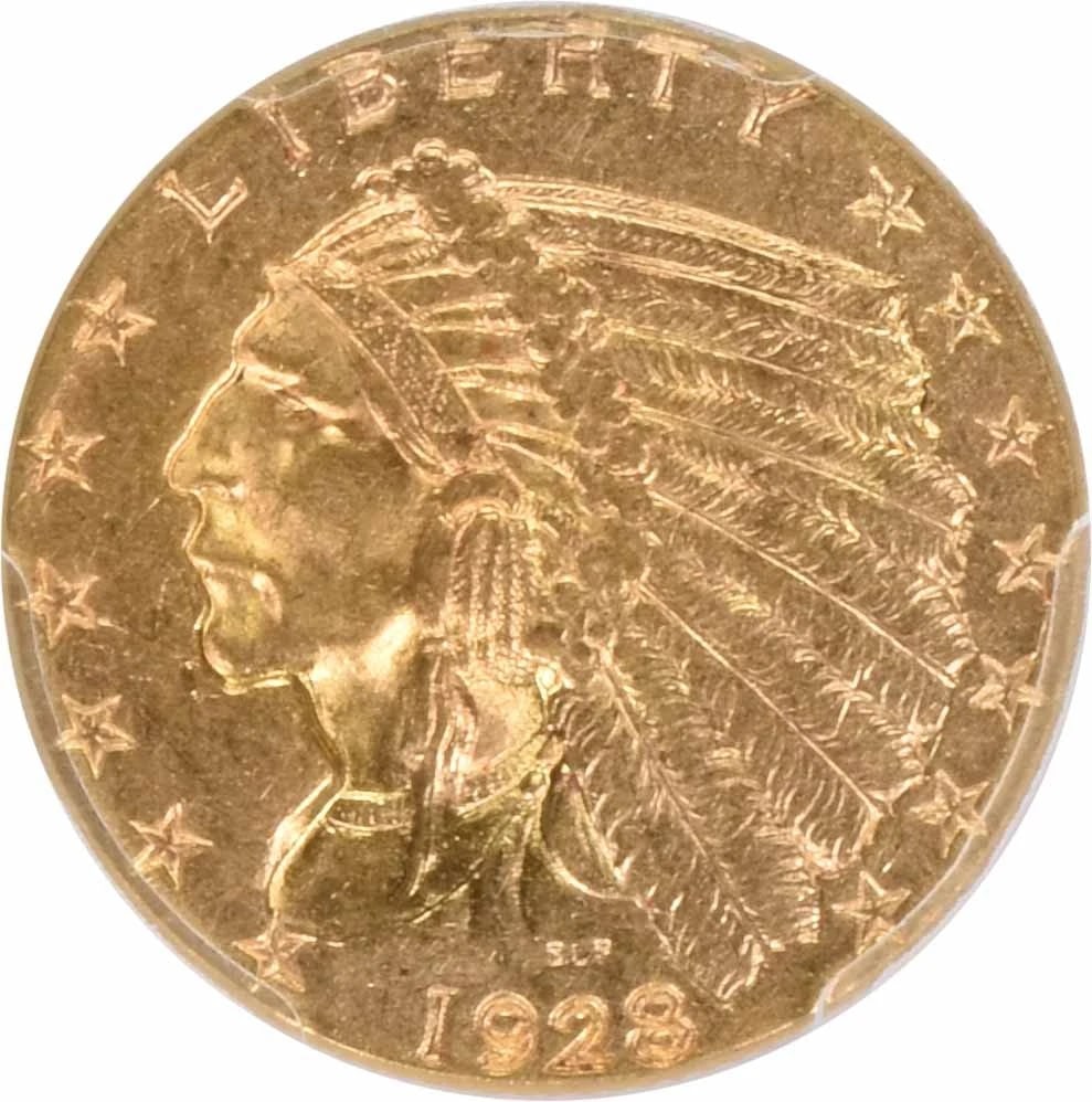 1928 $2.50 GOLD INDIAN: 1928 $2.50 Gold Indian Year: 1928 Composition: Gold Denomination: $2.50 Country of Origin: United States Accessories: None Accessories Notice: When purchasing pre-owned goods, please refer to the
