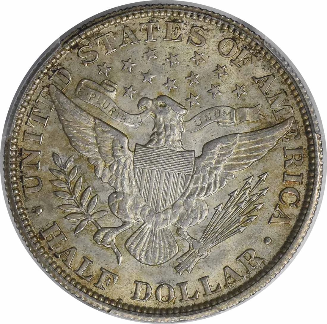 1910 BARBER SILVER HALF DOLLAR - 2