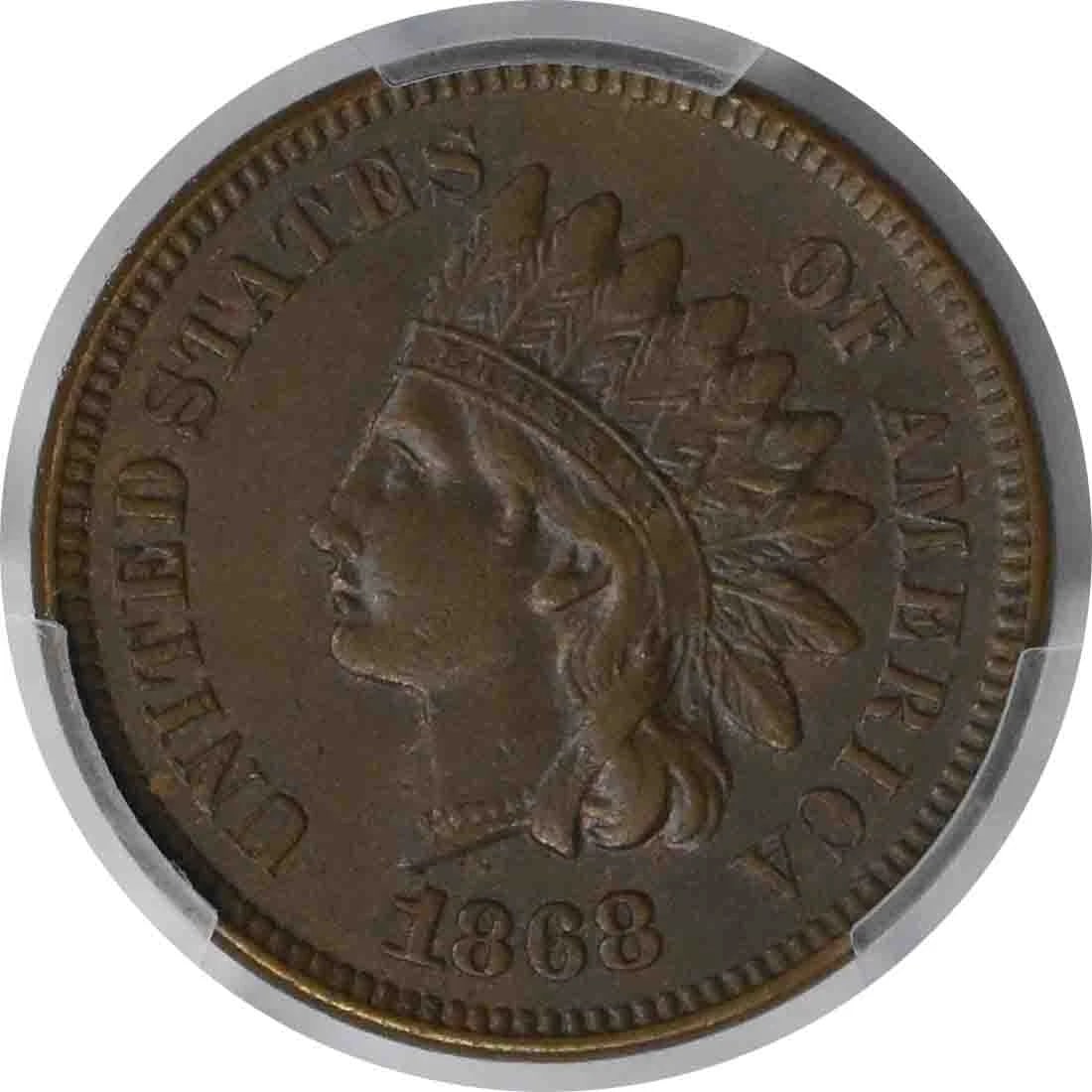 1868 INDIAN CENT: 1868 Indian Cent Year: 1868 Composition: Copper Denomination: Small Cent Country of Origin: United States Accessories: None Accessories Notice: When purchasing pre-owned goods, please refer to the