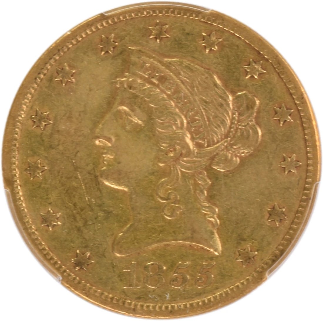 1855-O $10 GOLD LIBERTY HEAD (1 of 2)