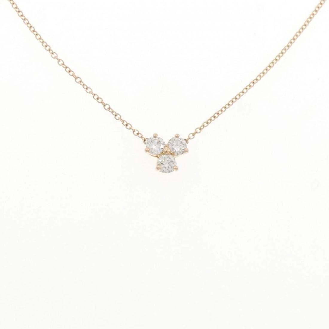 TIFFANY&CO. DIAMOND NECKLACE: TIFFANY&Co. Diamond Necklace Brand: TIFFANY&Co. Type/Style: TIFFANY&Co. Necklace Material: 750 Pink Gold, Main Stone Natural Color: PINK GOLD Size: Length41cm Actual Size Pendant length approx. x