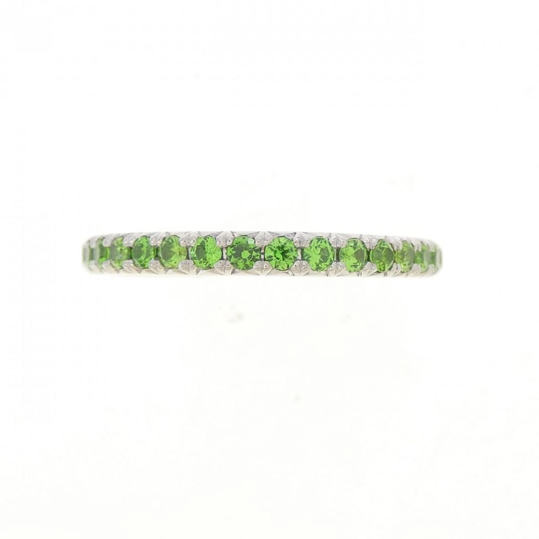 PT900 DEMANTOID GARNET RING - 2
