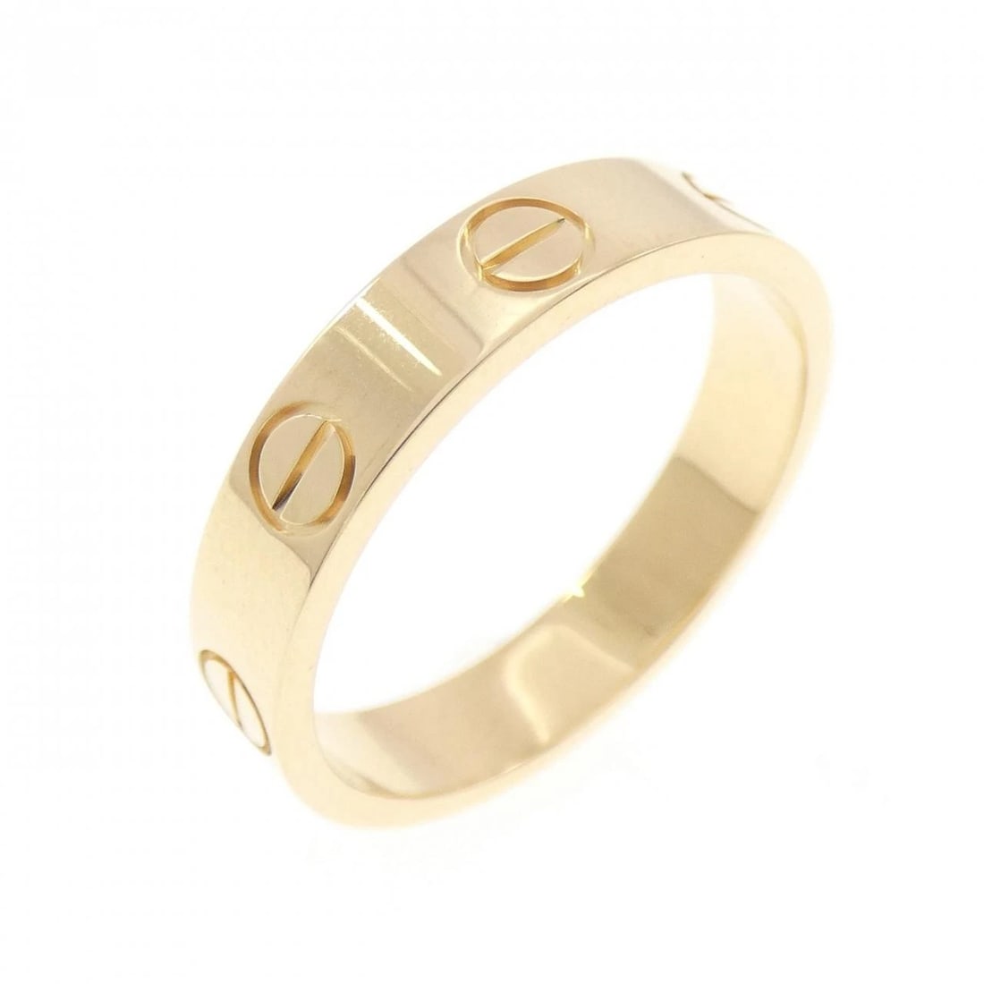 CARTIER MINI LOVE RING: Cartier Mini Love Ring Brand: CARTIER Type/Style: Cartier Ring Material: 750 yellow gold, Color: YELLOW GOLD Size: US5(49) Accessories: None Accessories Notice: When purchasing pre-owned goods,
