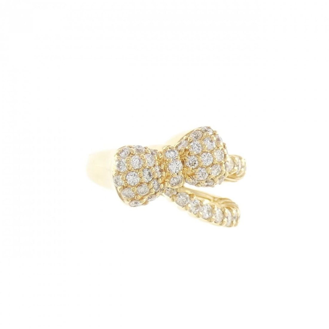 PONTE VECCHIO RIBBON RING: Ponte Vecchio Ribbon Ring Brand: Ponte Vecchio Type/Style: Ponte Vecchio Ring Material: K18 yellow gold, Main Stone Natural Color: YELLOW GOLD Size: US2 1/2 Accessories: None Accessories Notice: When