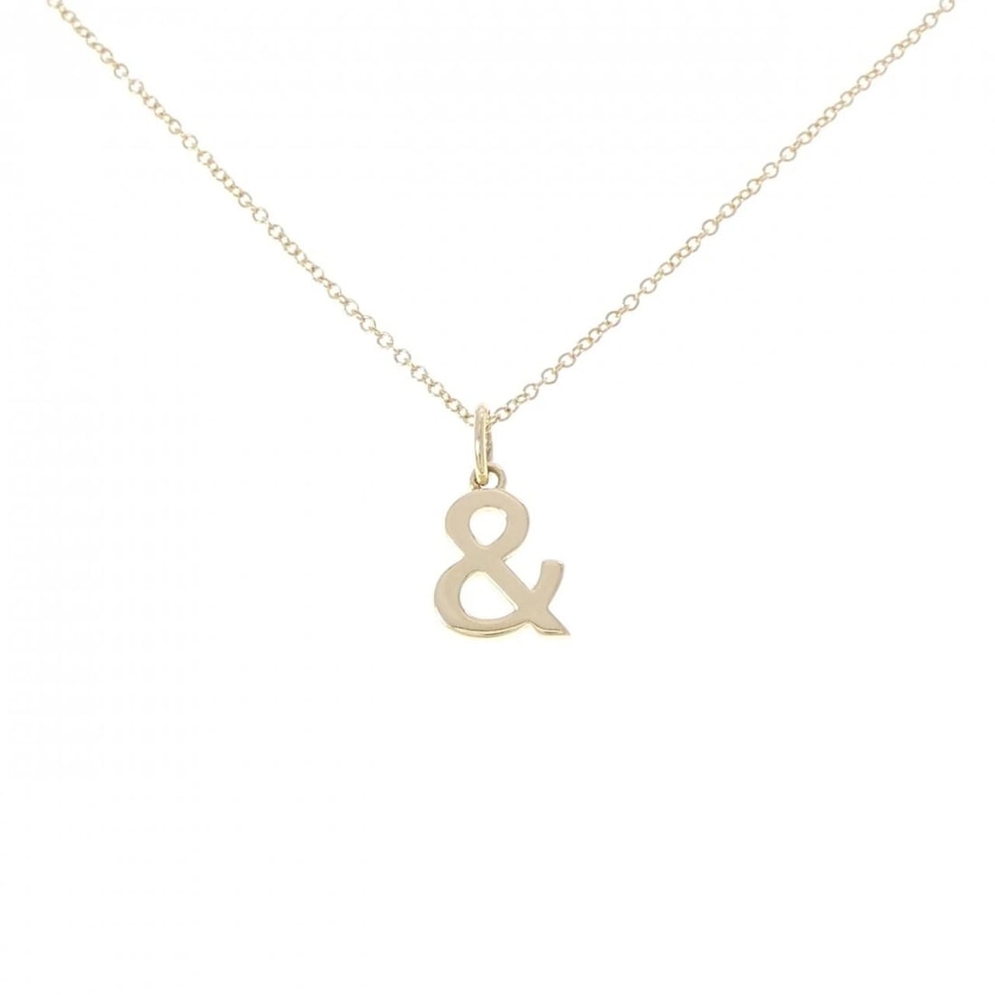 TIFFANY&CO. AMPERSAND NECKLACE: TIFFANY&Co. Ampersand Necklace Brand: TIFFANY&Co. Type/Style: TIFFANY&Co. Necklace Material: 750 yellow gold, Color: YELLOW GOLD Size: Length41?46cm Actual Size Pendant length approx. x width