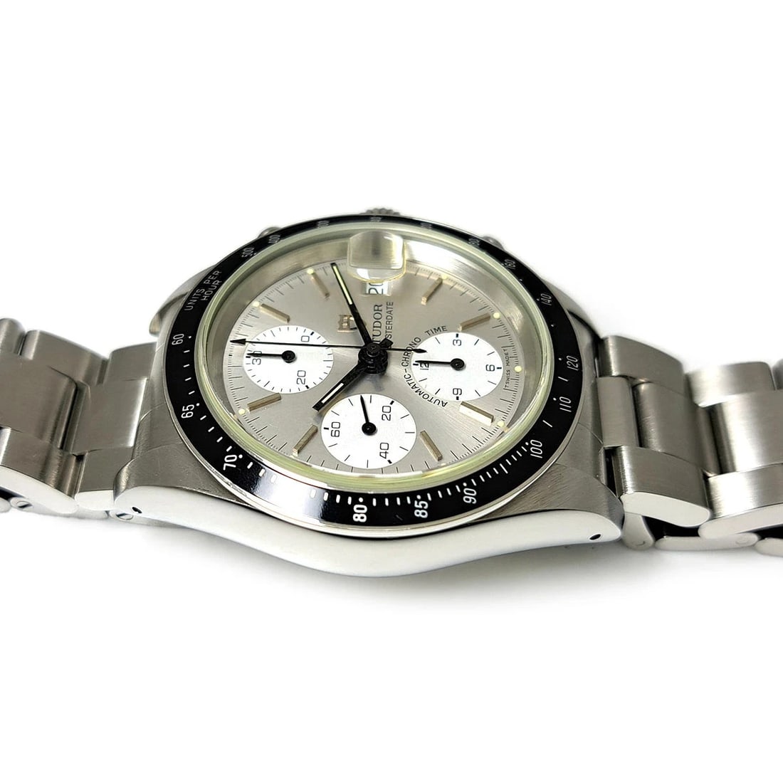 TUDOR WATCH OYSTERDATE AUTOMATIC CHRONOGRAPH SILVER - 3