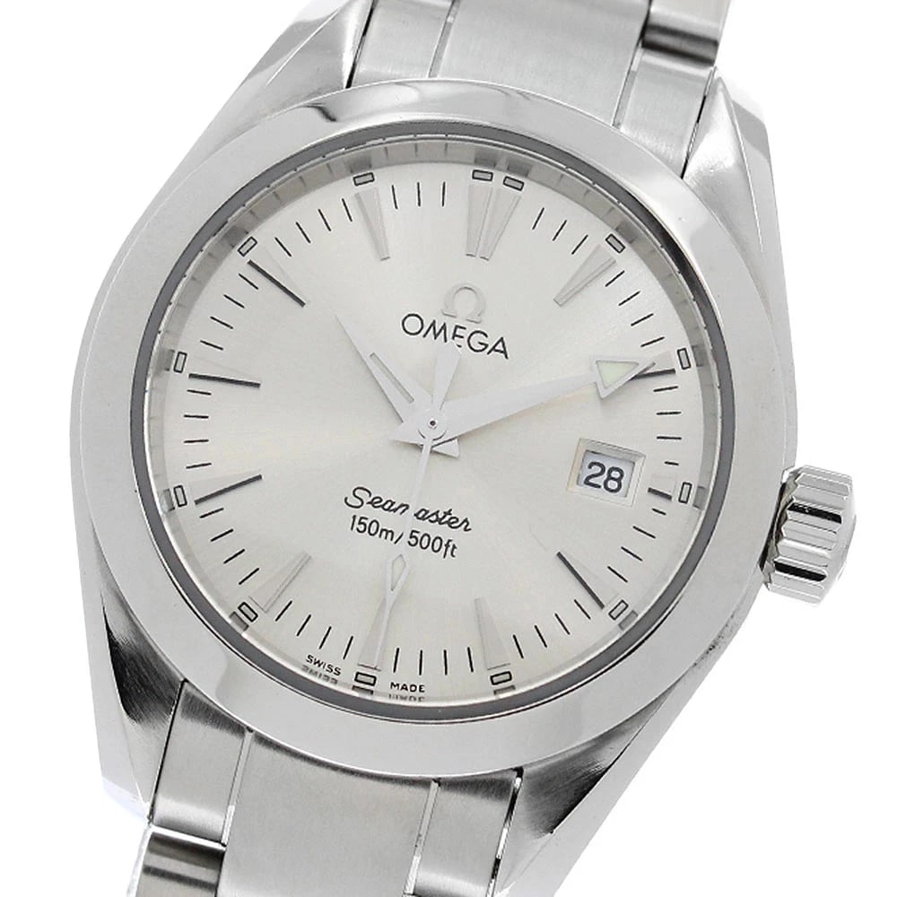 OMEGA WATCH SEAMASTER AQUA TERRA QUARTZ SILVER STAINLESS STEEL: OMEGA WATCH SEAMASTER AQUA TERRA QUARTZ SILVER STAINLESS STEEL Brand: OMEGA Type/Style: Wristwatch Material: SS Color: Dial Color Silver Size: Case size: 29mm Wrist size: Approx. 16cm Accessories: