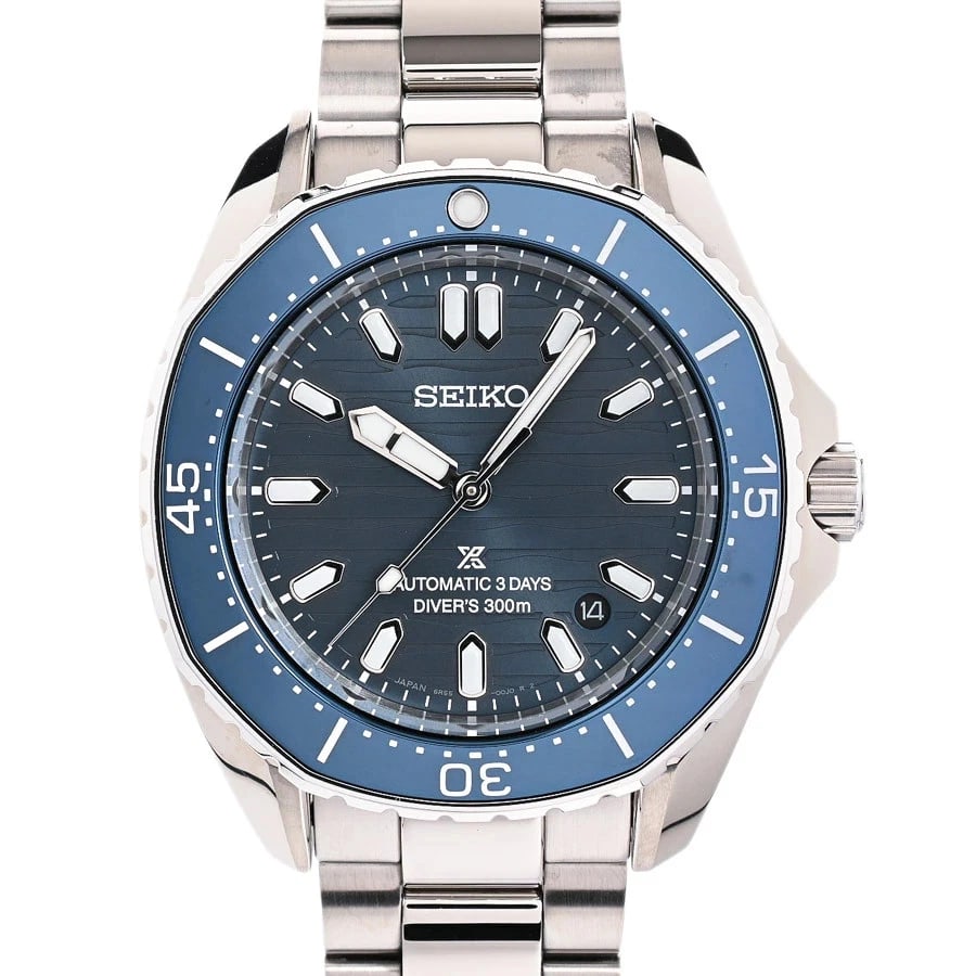 SEIKO WATCH PROSPEX DIVER SCUBA BLUE: SEIKO WATCH PROSPEX DIVER SCUBA BLUE Brand: SEIKO Type/Style: Wristwatch Material: SS Color: Dial Color BLUE Size: Case size: 41.3mm Wrist size: Approx. 19.5cm Accessories: None Accessorie