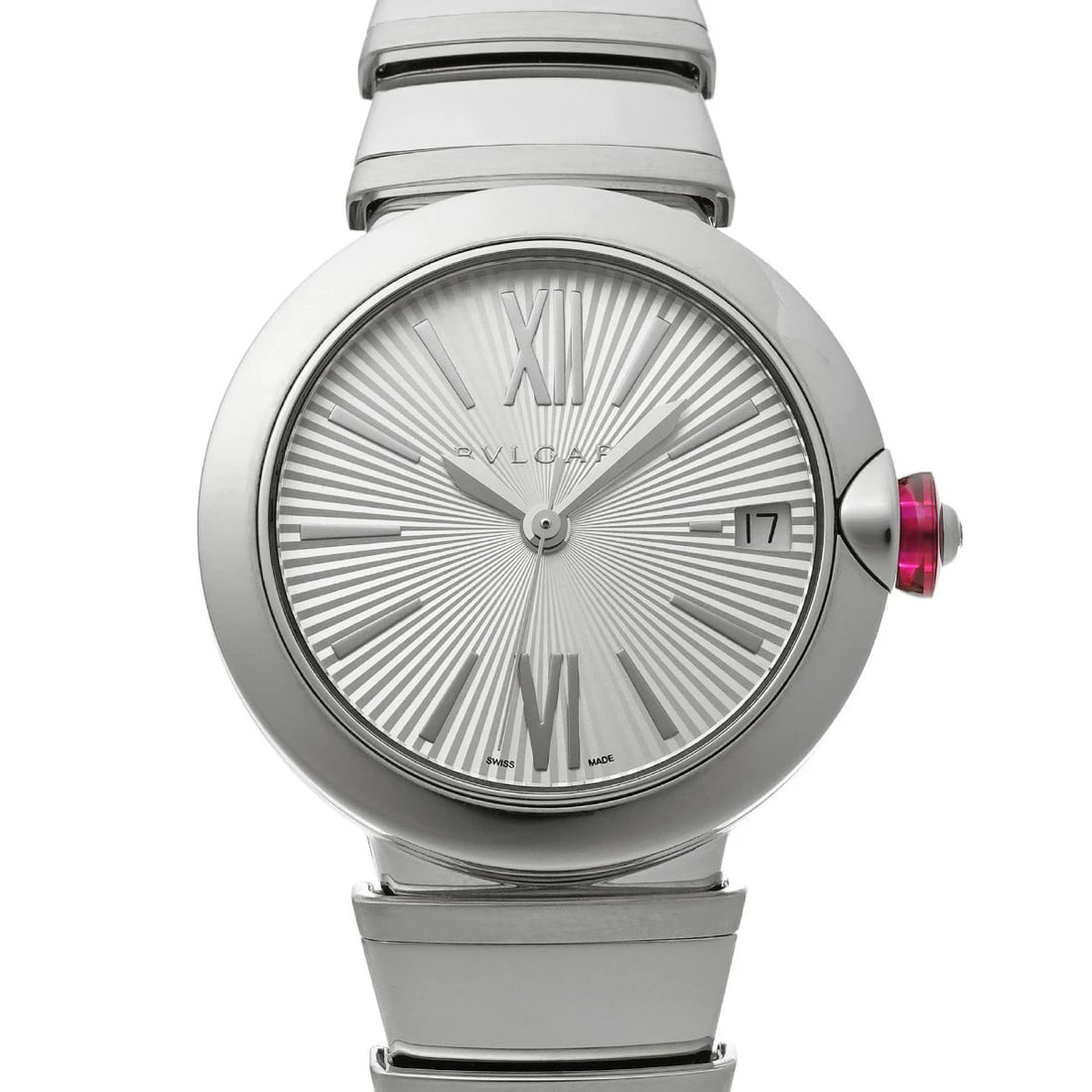 BVLGARI WATCH LUCEA AUTOMATIC DATE SILVER BACK - 2