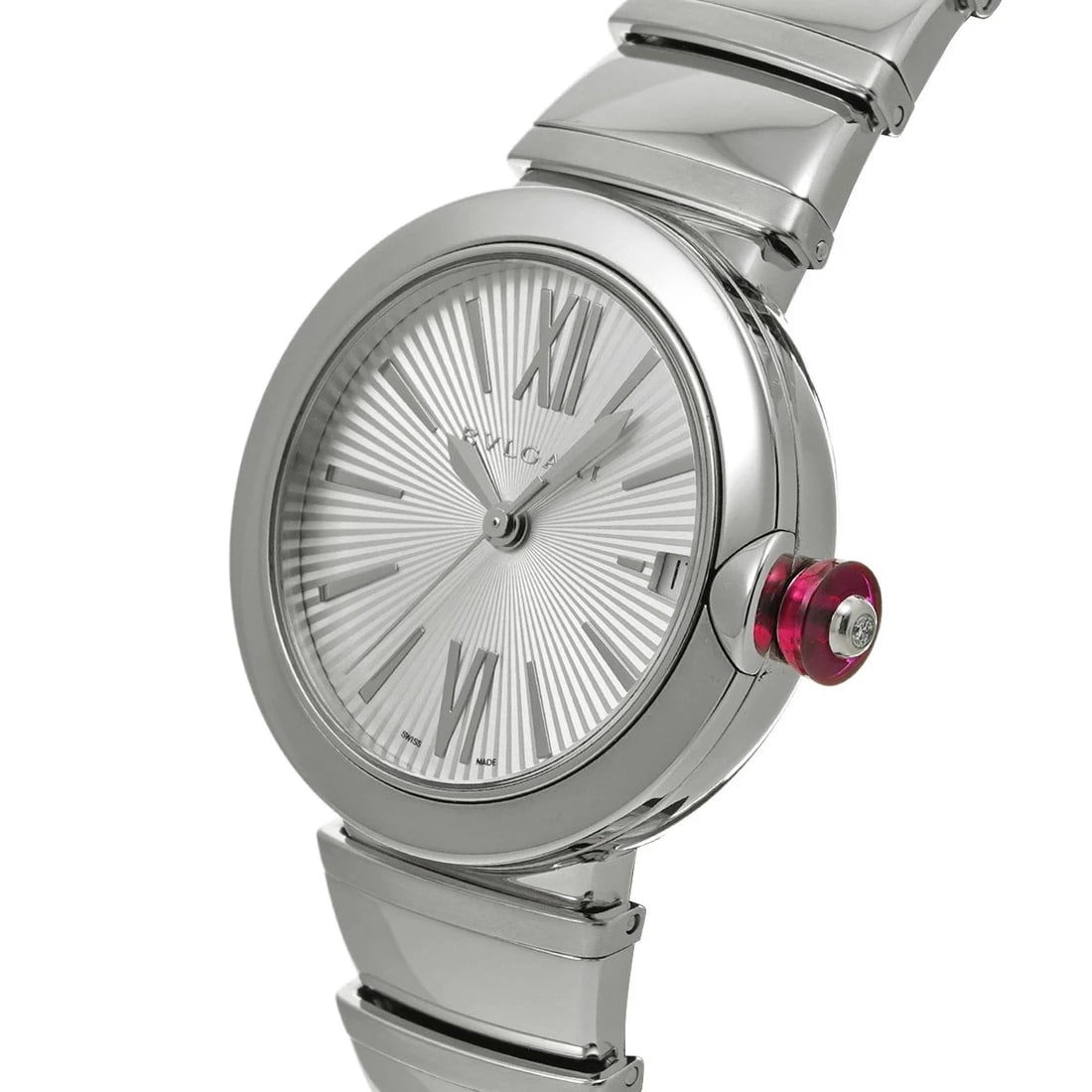 BVLGARI WATCH LUCEA AUTOMATIC DATE SILVER BACK - 3