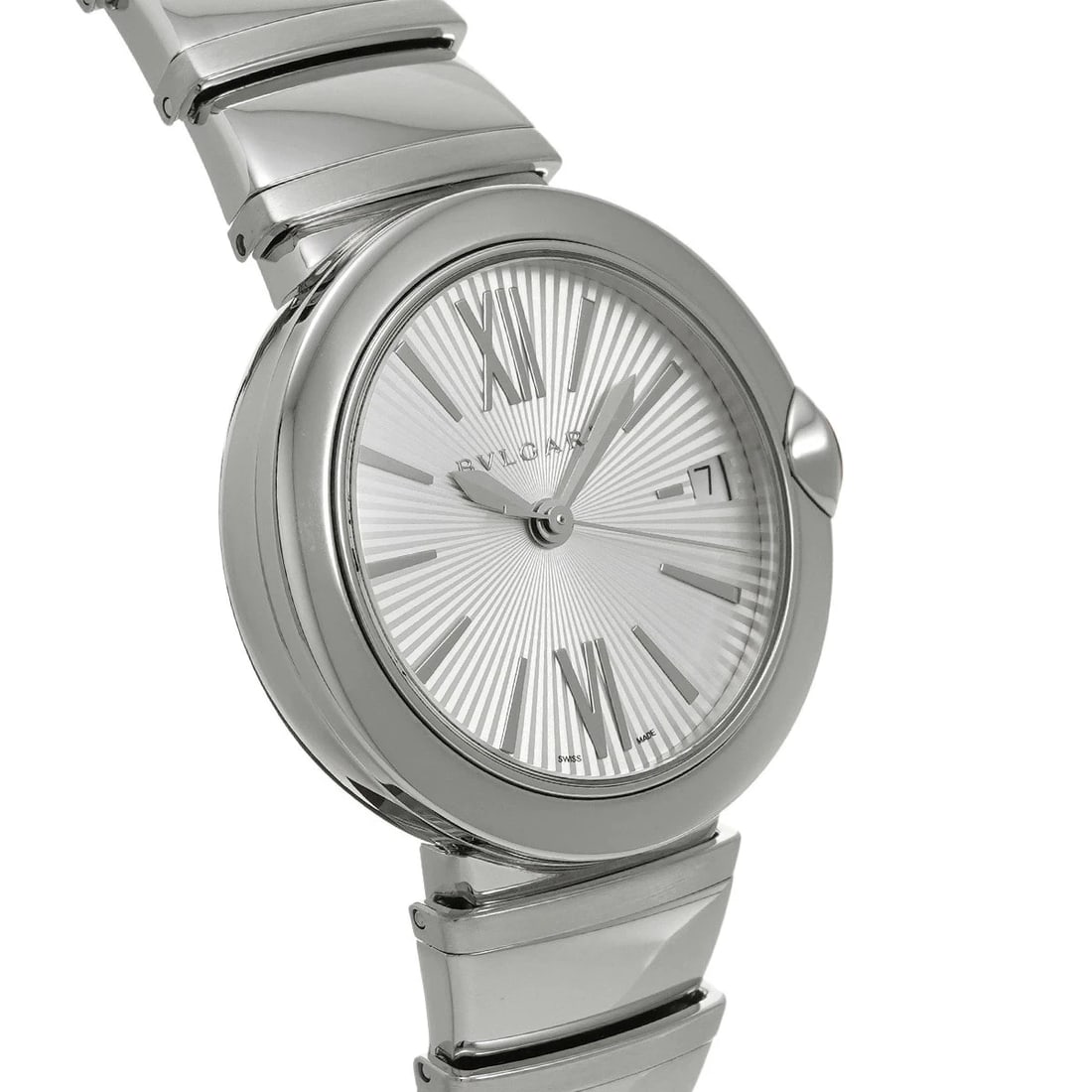 BVLGARI WATCH LUCEA AUTOMATIC DATE SILVER BACK - 4
