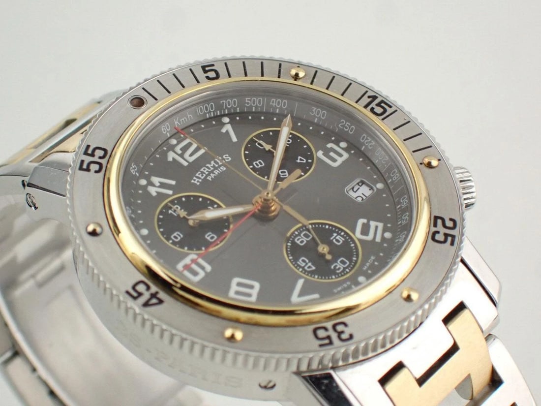 HERMES WATCH CHRONOGRAPH QUARTZ STAINLESS STEEL (1 of 3)