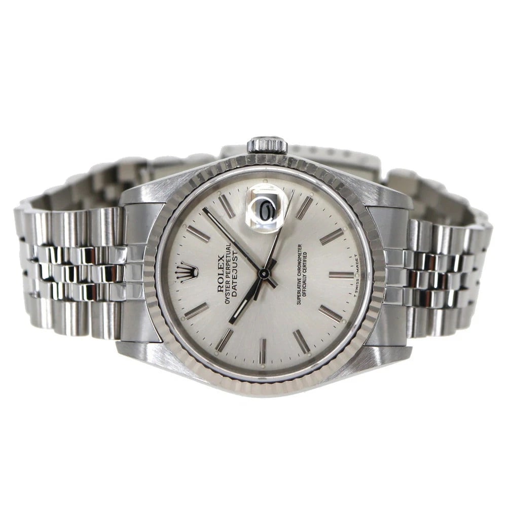 ROLEX DATEJUST SILVER WATCH - 5