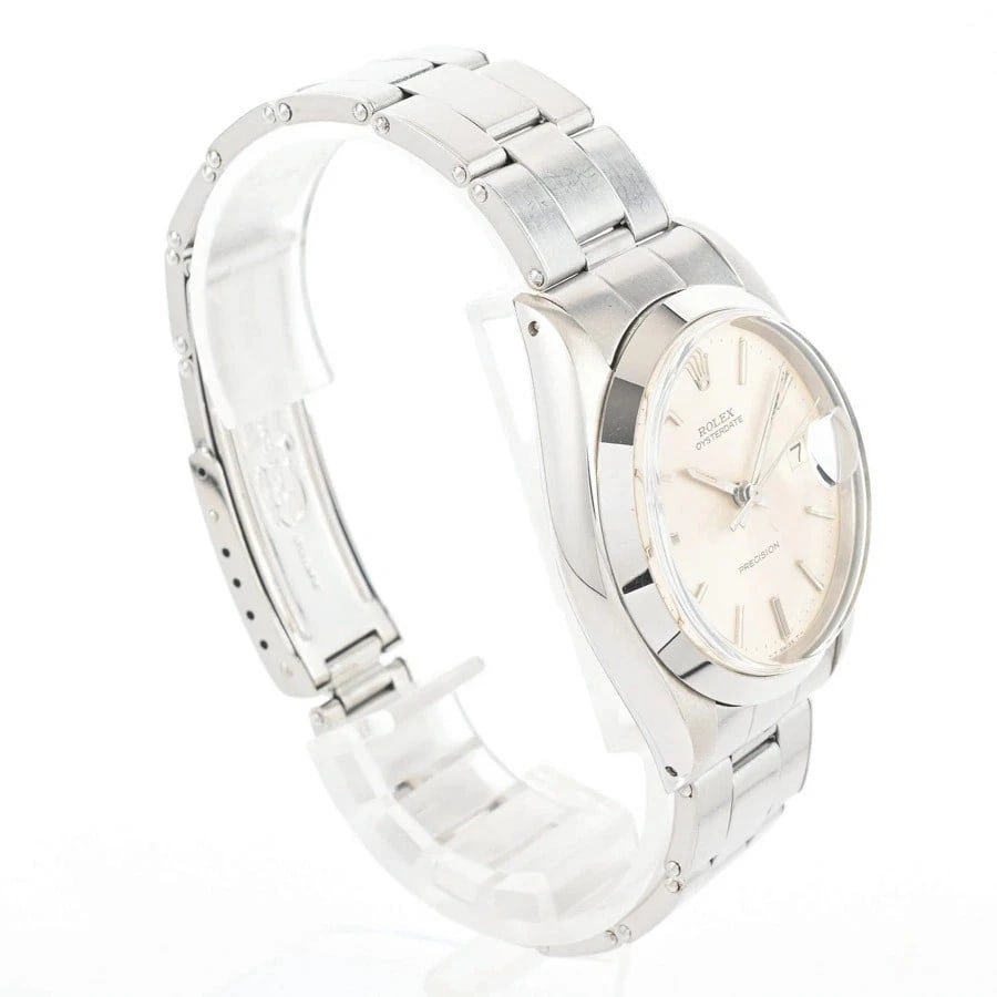 ROLEX OYSTERDATE SILVER WATCH - 3