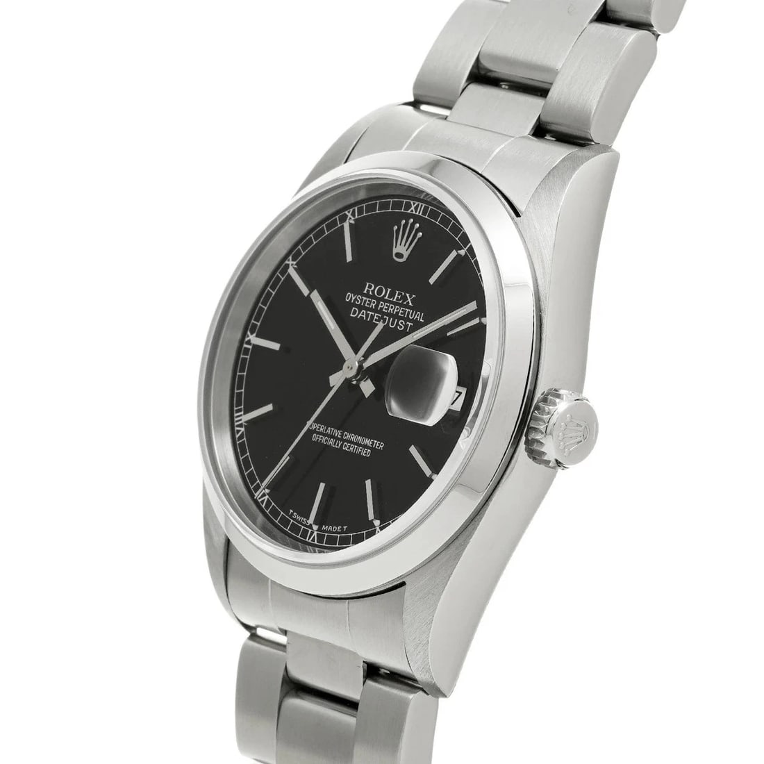 ROLEX DATEJUST BLACK WATCH - 2