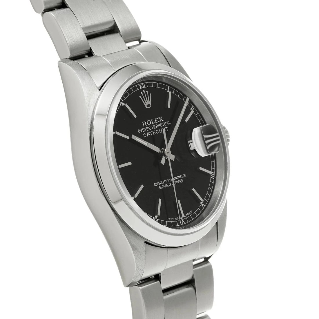 ROLEX DATEJUST BLACK WATCH - 3