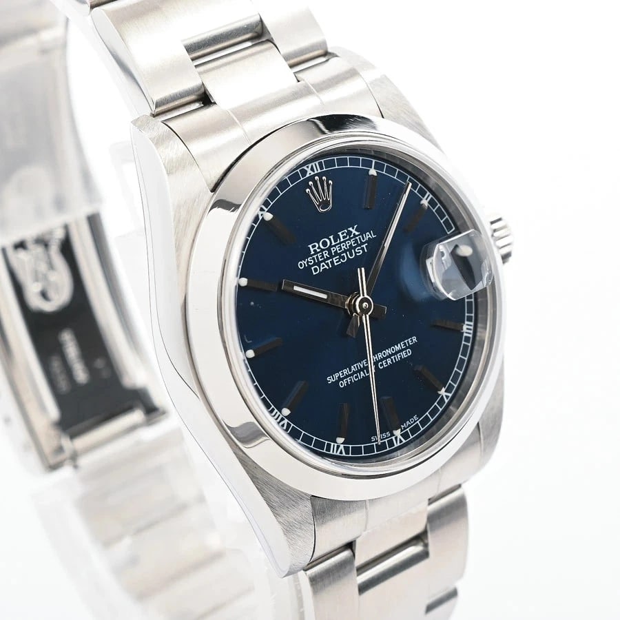 ROLEX DATEJUST BLUE WATCH - 4