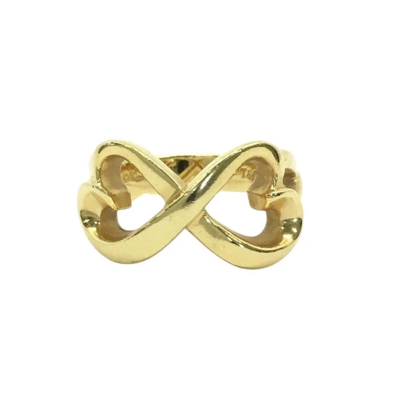 TIFFANY & CO. DOUBLE LOVING HEART RING SILVER: Tiffany & Co. Double Loving Heart Ring Silver Brand: Tiffany & Co. Type/Style: Ring Material: 18K Yellow Gold, Color: Yellow Gold Size: US 6.5 Accessories: None Accessories Notice: When pu