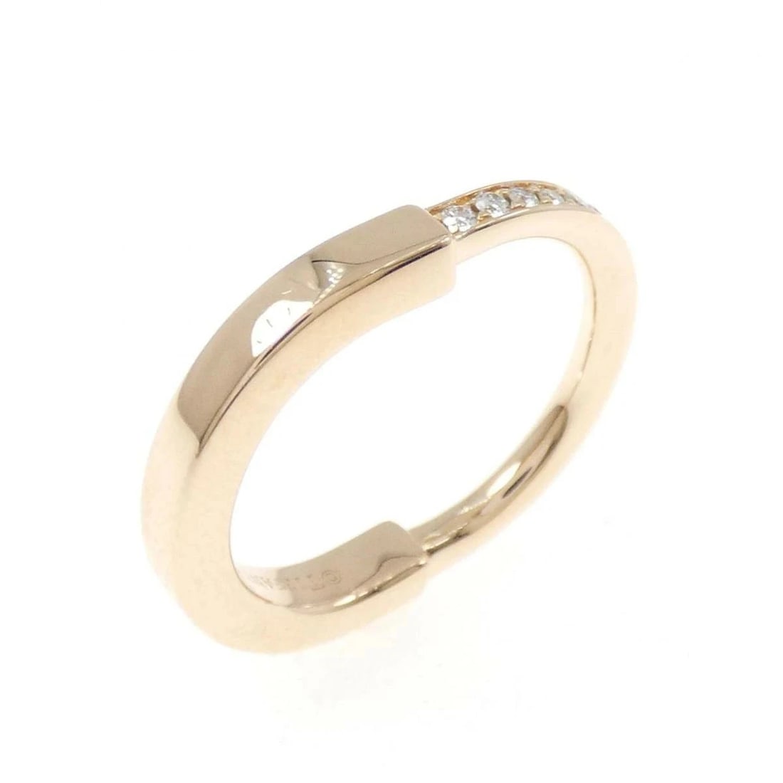 TIFFANY ROCK RING PINK GOLD DIAMOND: Tiffany Rock Ring Pink Gold Diamond Brand: Tiffany & Co. Type/Style: Ring Material: 750 Pink Gold, Color: Pink Gold Size: US 6 Accessories: None Accessories Notice: When purchasing pre-owned goods,