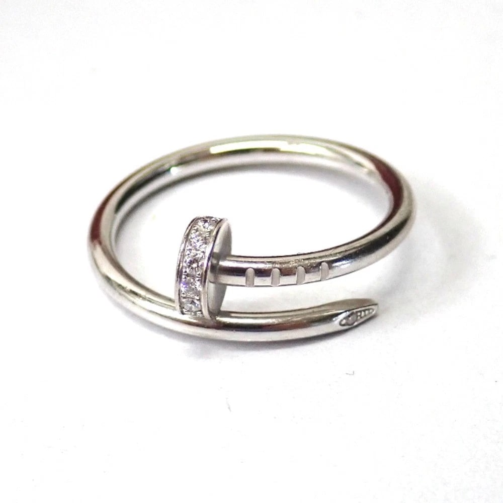 CARTIER JUSTE UN CLOU RING 18K WHITE GOLD DIAMOND (1 of 4)