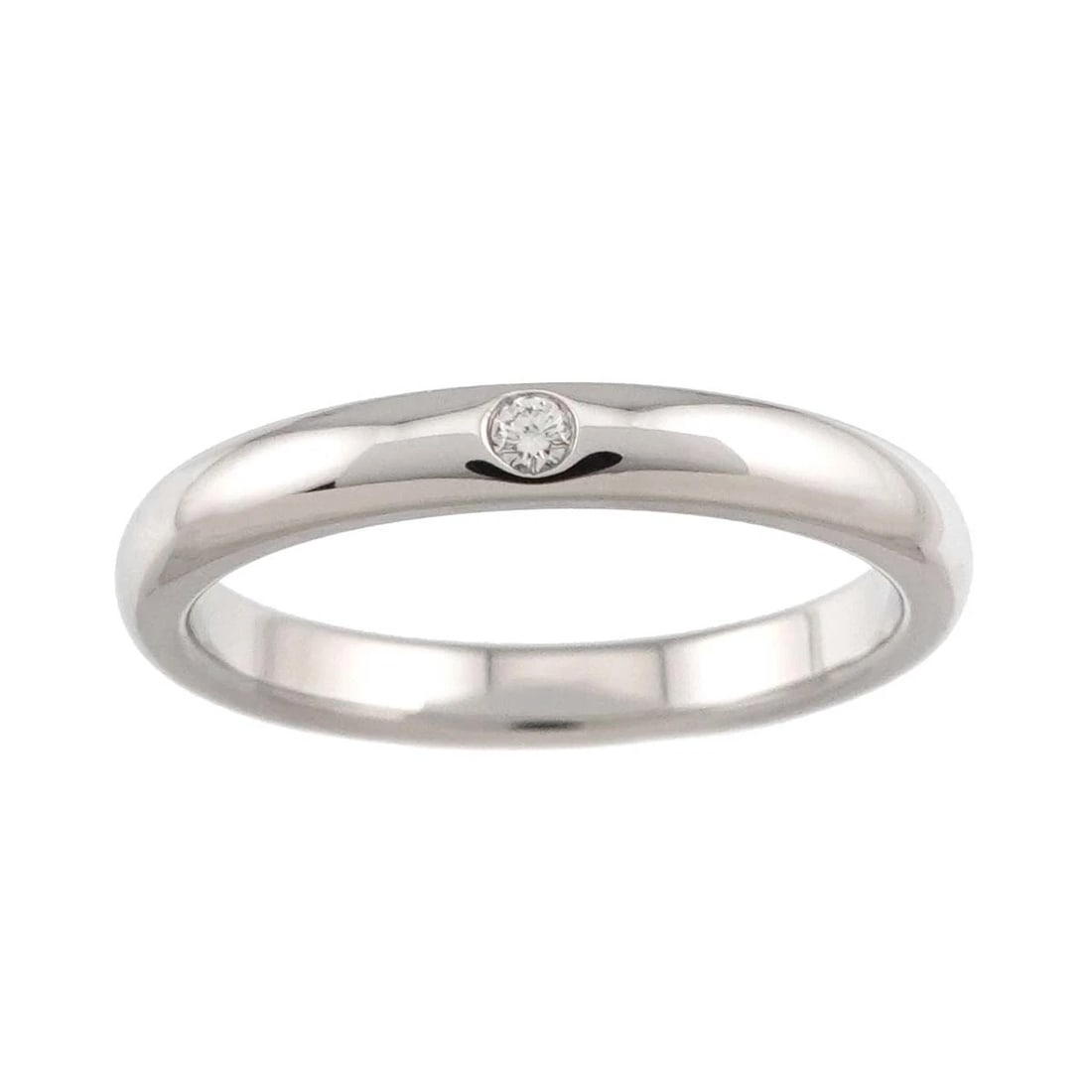 TIFFANY & CO. STACKING BAND RING: Tiffany & Co. Stacking Band Ring Brand: Tiffany & Co. Type/Style: Ring Material: Pt950, Main Stone Natural Color: Silver Size: US 5.5 Accessories: None Accessories Notice: When purchasing