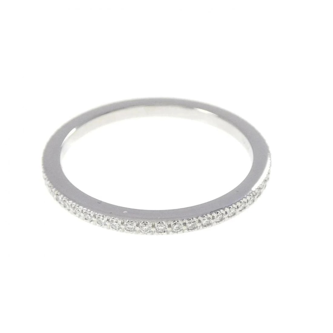TIFFANY NOVO PLATINUM DIAMOND FULL CIRCLE RING: Tiffany Novo Platinum Diamond Full Circle Ring Brand: Tiffany & Co. Type/Style: Ring Material: Pt950, Color: Silver Size: US 6 Accessories: None Accessories Notice: When purchasing pre-own