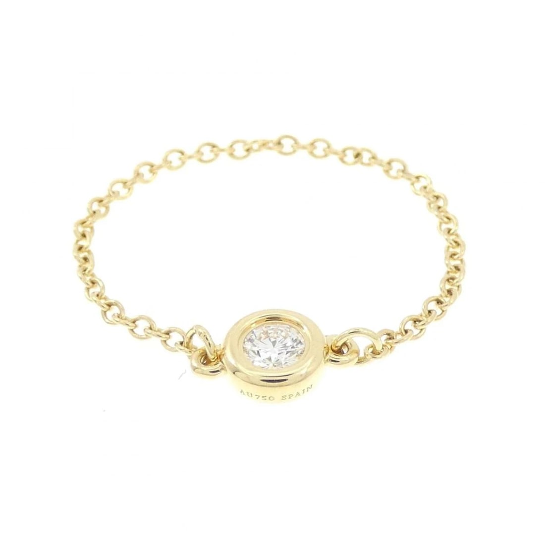 TIFFANY VISOR YARD RING 750 YELLOW GOLD: Tiffany Visor Yard Ring 750 Yellow Gold Brand: Tiffany & Co. Type/Style: Ring Material: 750 Yellow Gold, Main Stone Natural Color: Yellow Gold Size: US 5.5 Accessories: None Accessories No