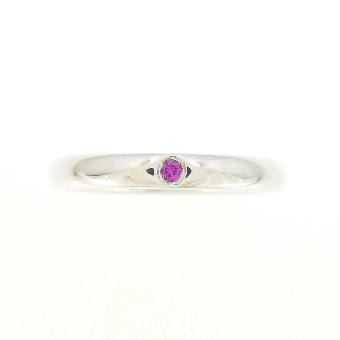 TIFFANY 925 SILVER RUBY BAND RING - 2
