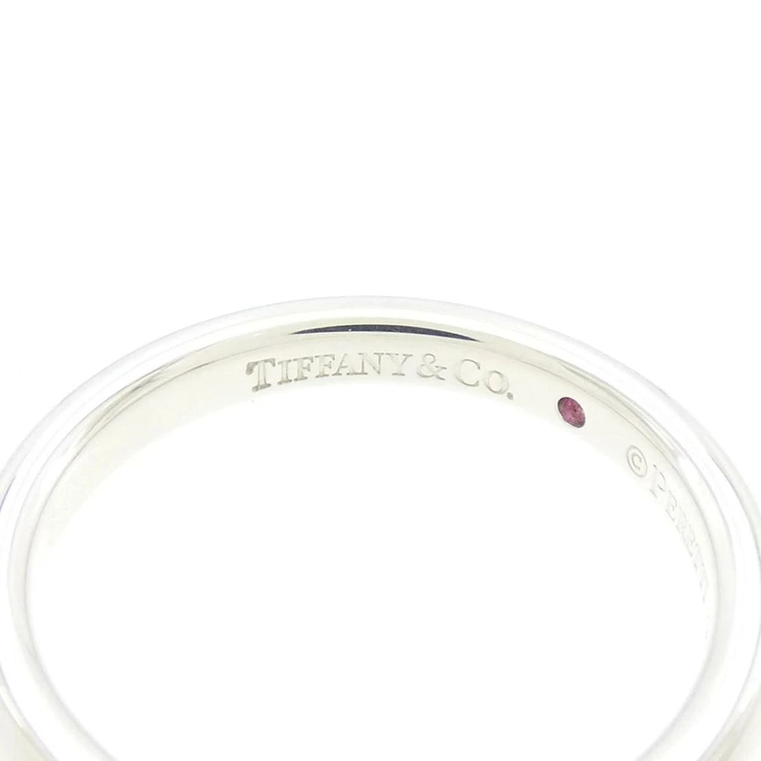 TIFFANY 925 SILVER RUBY BAND RING - 4
