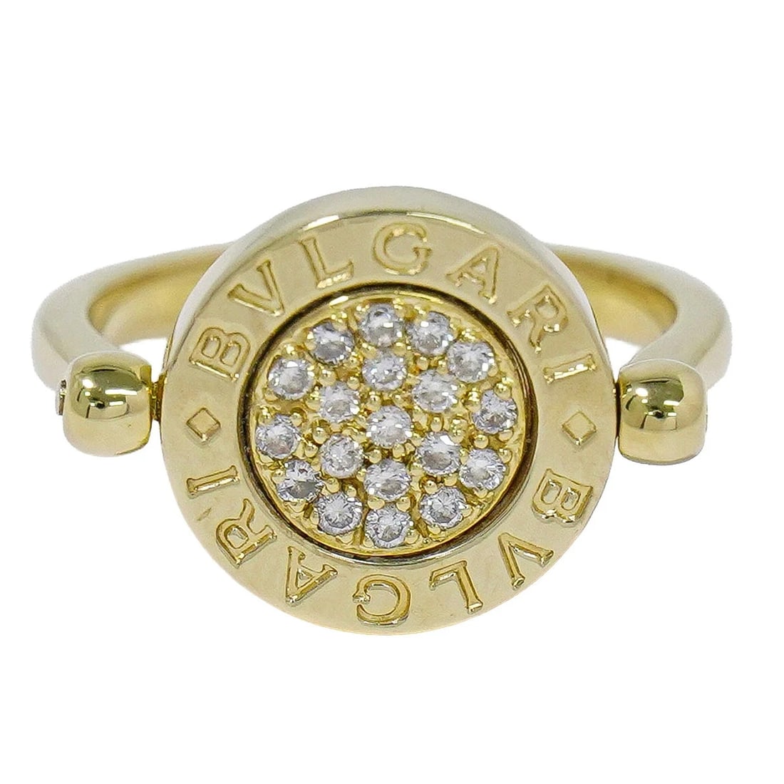 BVLGARI RING 18K YELLOW GOLD DIAMOND: Bvlgari Ring 18K Yellow Gold Diamond Brand: Bvlgari Type/Style: Ring Material: 18K Yellow Gold, Color: Yellow Gold Size: US 6.5 Accessories: None Accessories Notice: When purchasing pre-ow