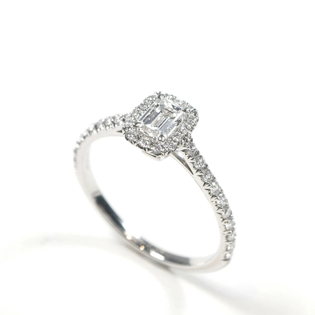 TIFFANY & CO. SOLESTE EMERALD CUT DIAMOND RING (1 of 3)
