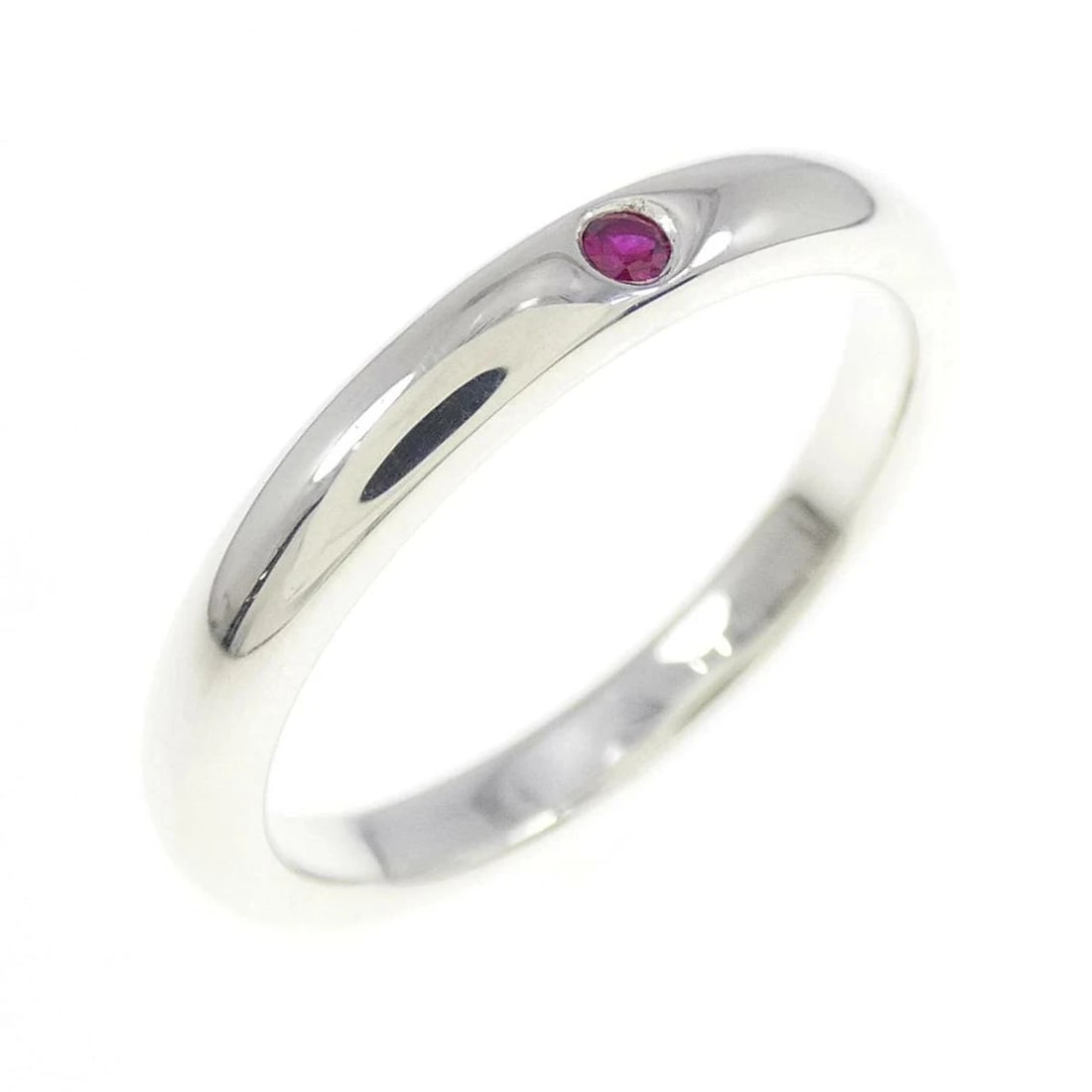 TIFFANY BAND RING 925 SILVER RUBY: Tiffany Band Ring 925 Silver Ruby Brand: Tiffany & Co. Type/Style: Ring Material: 925 Silver, Main Stone Ruby Color: Silver Size: US 6.5 Accessories: None Accessories Notice: When purchasing