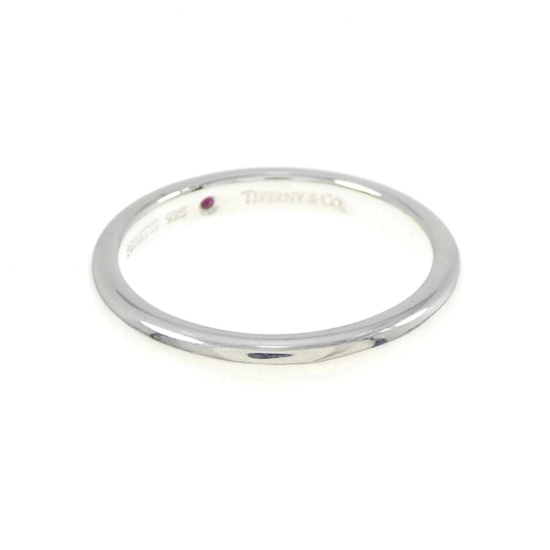 TIFFANY BAND RING 925 SILVER RUBY - 3