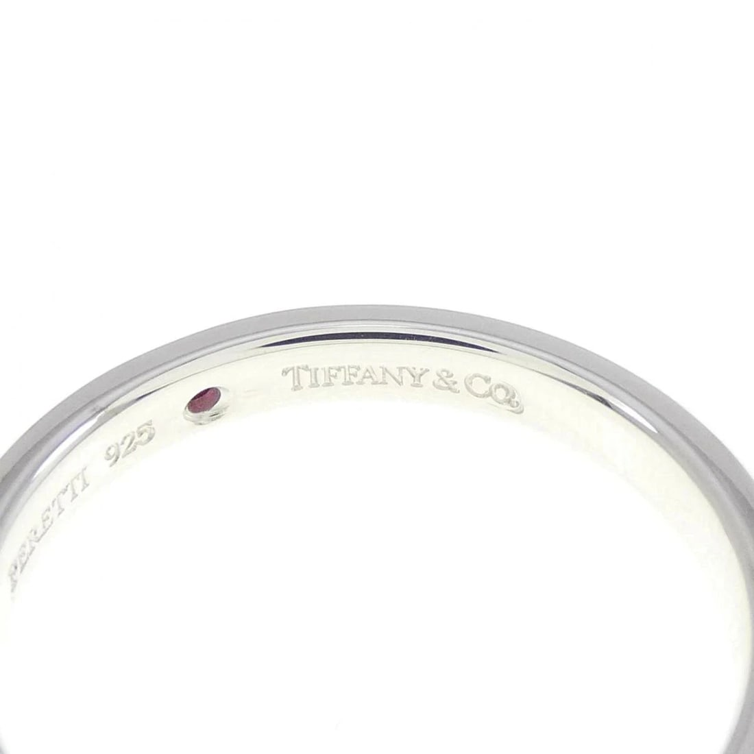 TIFFANY BAND RING 925 SILVER RUBY - 4