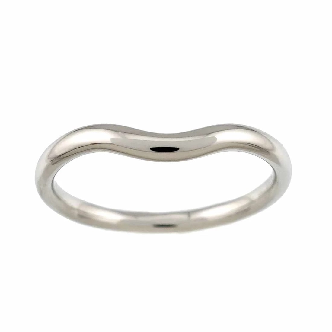 TIFFANY & CO. ELSA PERETTI CURVED BAND RING: Tiffany & Co. Elsa Peretti Curved Band Ring Brand: Tiffany & Co. Type/Style: Ring Material: Platinum, Color: Size: US 6.5 Accessories: None Accessories Notice: When purchasing pre-owned goods, please