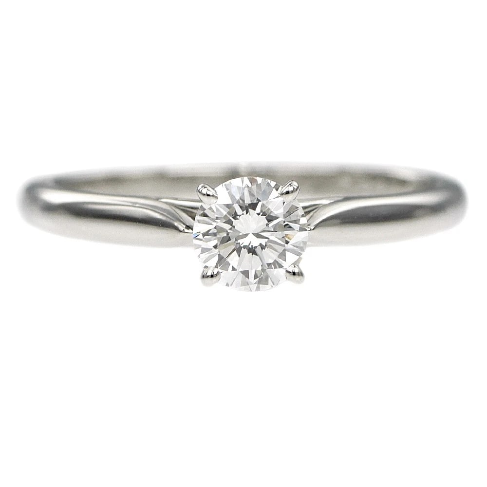 CARTIER SOLITAIRE RING: Cartier Solitaire Ring Brand: Cartier Type/Style: Ring Material: Platinum, Main Stone Natural Color: Size: US 6 Accessories: None Accessories Notice: When purchasing pre-owned goods, please refer to