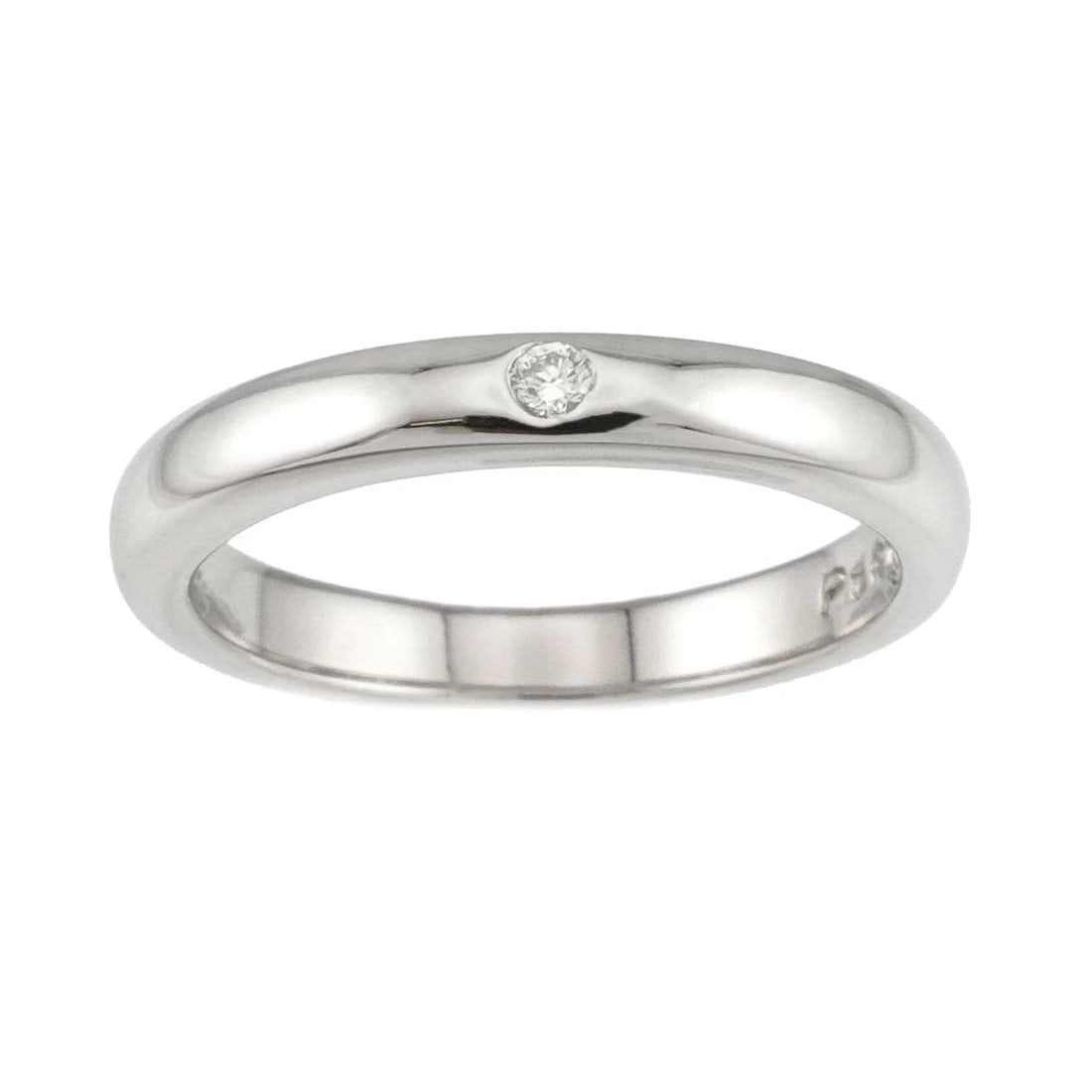 TIFFANY & CO. STACKING BAND RING: Tiffany & Co. Stacking Band Ring Brand: Tiffany & Co. Type/Style: Ring Material: Platinum (PT950), Color: Size: US 4.5 Accessories: None Accessories Notice: When purchasing pre-owned goods, please
