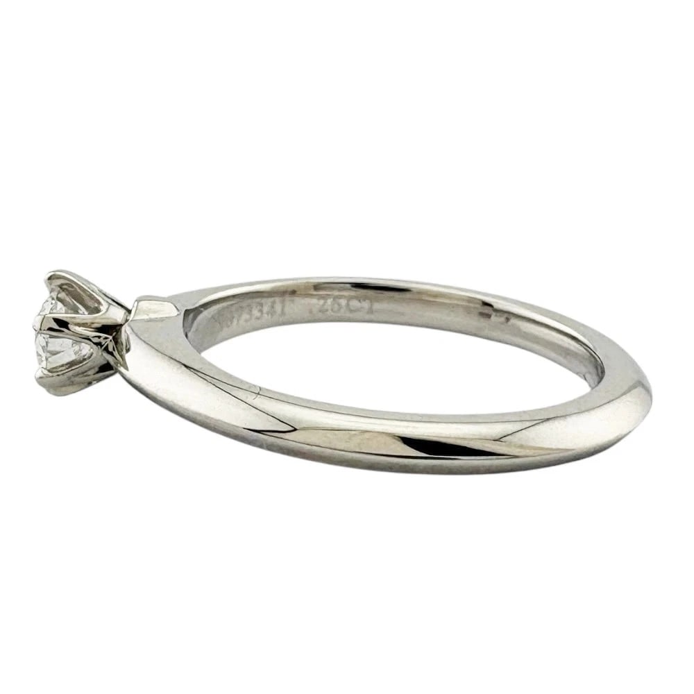 TIFFANY SOLITAIRE PLATINUM DIAMOND RING - 3