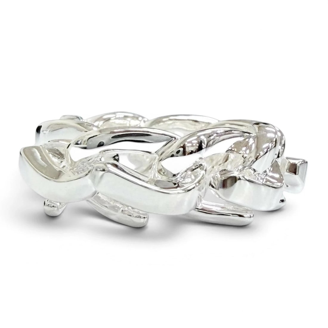 TIFFANY & CO. FORGE SILVER RING - 3