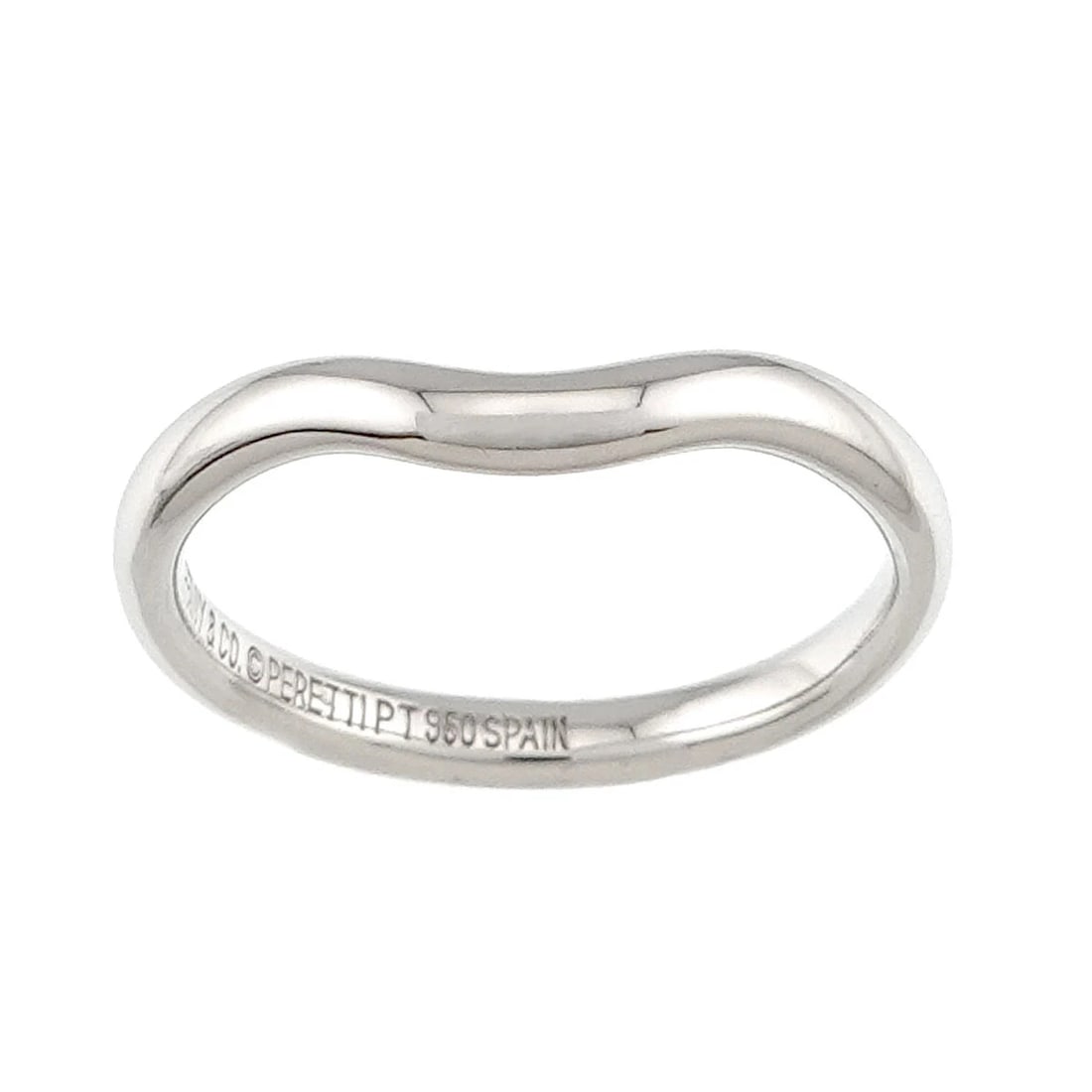 TIFFANY & CO. ELSA PERETTI CURVED BAND RING PT: Tiffany & Co. Elsa Peretti Curved Band Ring Pt Brand: Tiffany & Co. Type/Style: Ring Material: Platinum 950, Color: Size: US 5 Accessories: None Accessories Notice: When purchasing pre-owned goods,