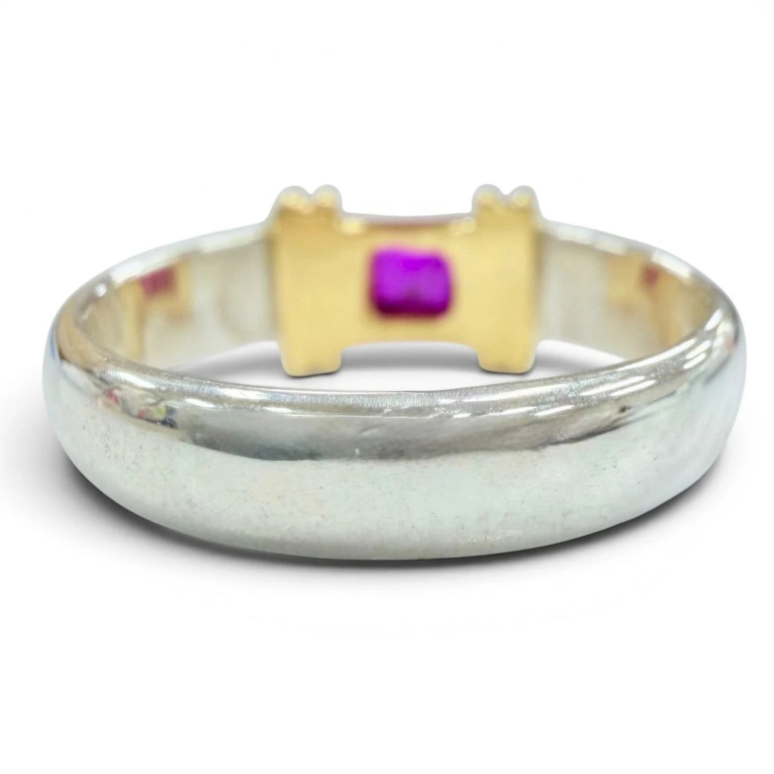 TIFFANY & CO. RUBY STACKING BAND RING - 3