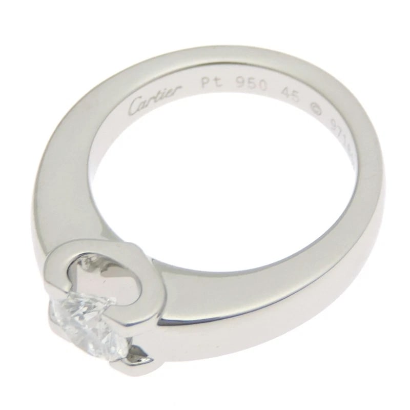 CARTIER C DE SOLITAIRE RING PLATINUM - 2