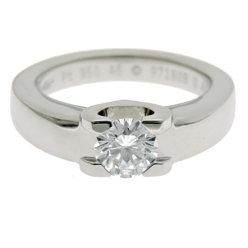 CARTIER C DE SOLITAIRE RING PLATINUM - 4