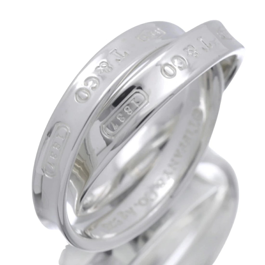TIFFANY & CO. INTERLOCKING CIRCLE RING SILVER - 3