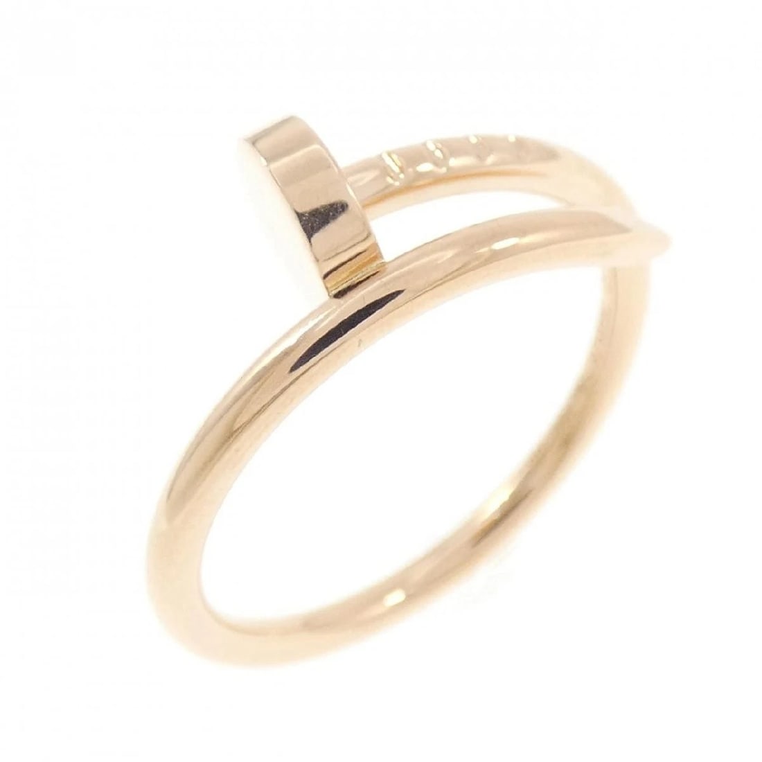 CARTIER JUSTE UN CLOU SMALL RING 18K PINK GOLD WIDE BAND: Cartier Juste un Clou Small Ring 18K Pink Gold Wide Band Brand: Cartier Type/Style: Ring Material: 18K Pink Gold, Color: PG Size: US 6.5 Accessories: None Accessories Notice: When purchasi