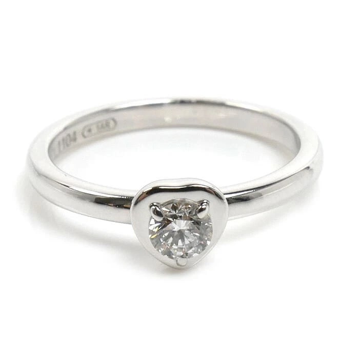CARTIER DIAMANT LEGER DAMOUR HEART RING 18K WHITE GOLD: Cartier Diamant Leger Damour Heart Ring 18K White Gold Brand: Cartier Type/Style: Ring Material: 18K White Gold, Main Stone Natural Color: WG Size: US 3.5 Accessories: None Accessories Not