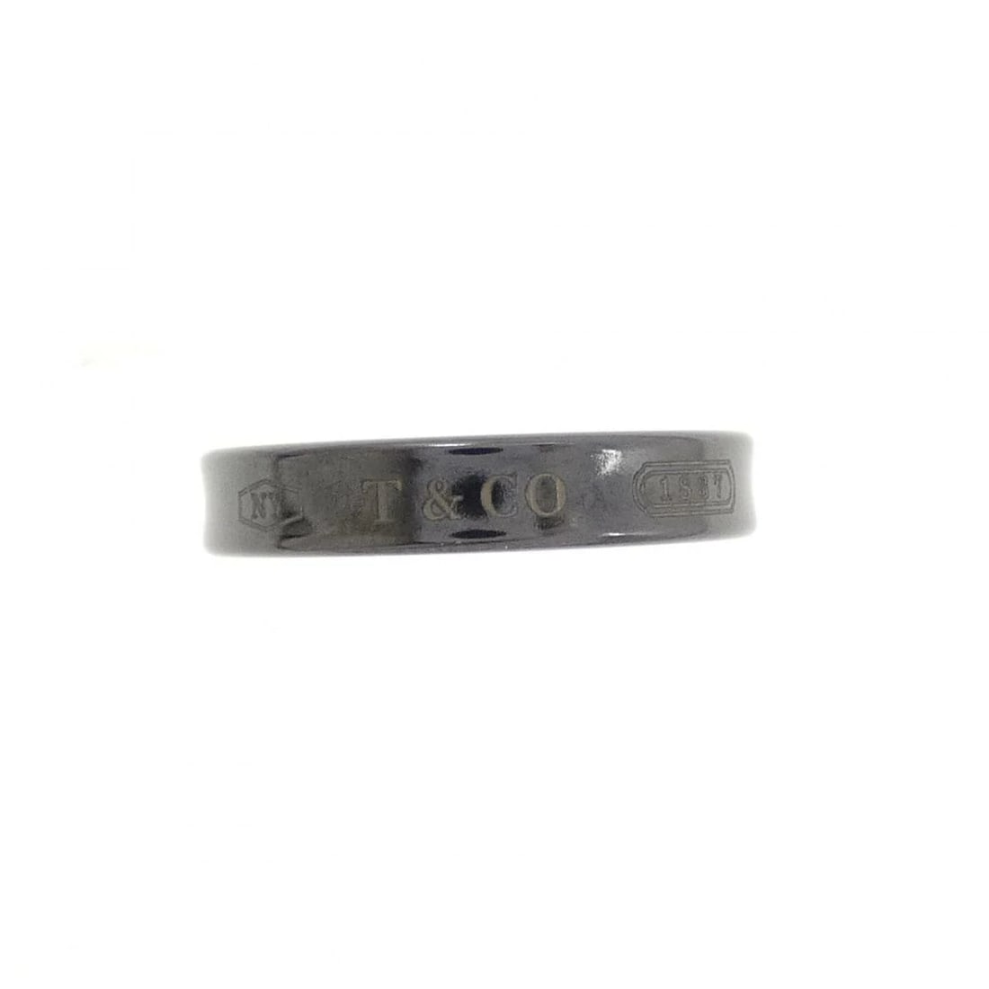 TIFFANY NARROW TITANIUM RING CLEANED POLISHED - 2